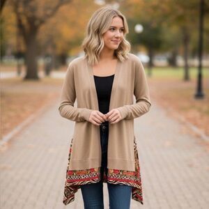 Chico's Scarf Hem Cardigan Size 3 XL